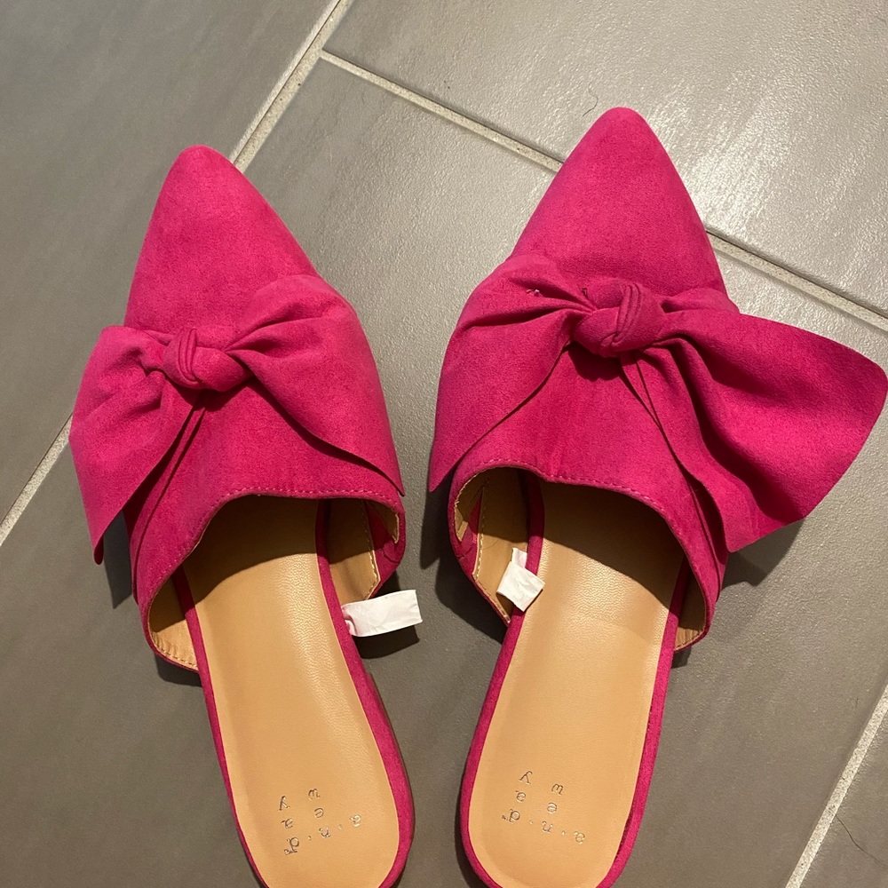 A New Day Pink Suede Mules